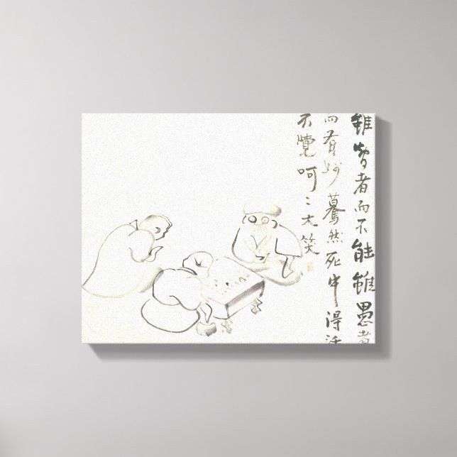 Zen Classics - Gibon Sengai - Gänse & Heron Leinwanddruck (Vorderseite)