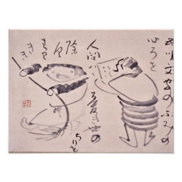 Zen Classics - Gibon Sengai - Kanzan und Jittoku Fotodruck