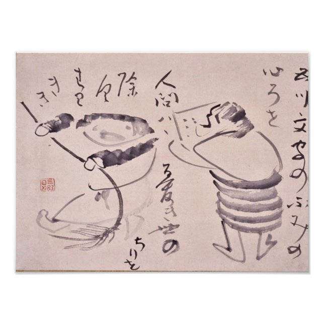 Zen Classics - Gibon Sengai - Kanzan und Jittoku Fotodruck (Vorne)