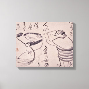Zen Classics - Gibon Sengai - Kanzan und Jittoku Leinwanddruck