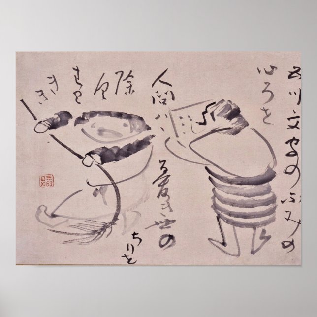 Zen Classics - Gibon Sengai - Kanzan und Jittoku Poster (Vorne)