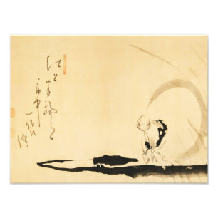 Zen Classics - Hakuin Ekaku - Hotei in einem Boot Fotodruck