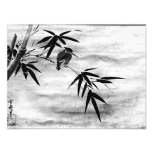 Zen Classics - Sesshu - Bird und Bamboo Fotodruck