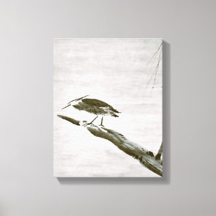 Zen Classics - Sesshu - Heron und Willow Leinwanddruck