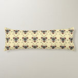 Zen Cream Symmetry Seitenschläferkissen<br><div class="desc">Sophisticated and symmetric tribal mandala pattern with elegant red and blue details on a warm cream background. This professional design brings a calming and artistic touch to any modern bedroom decor."</div>