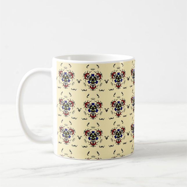 Zen-Creme-Symmetrie Kaffeetasse (Links)