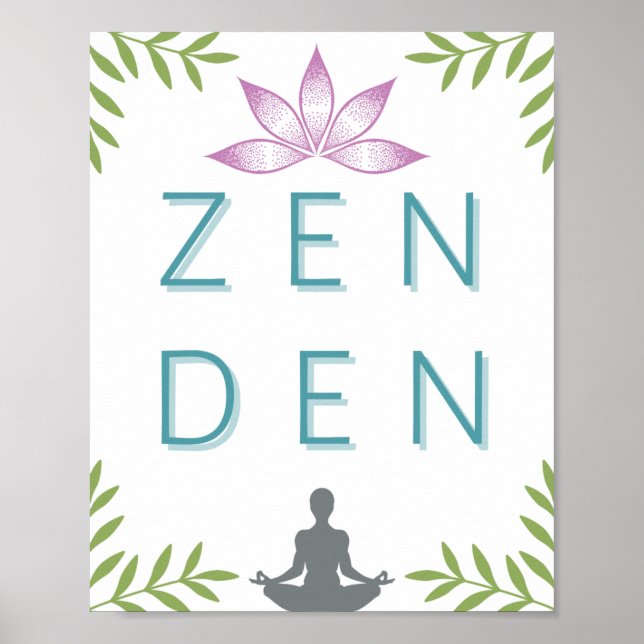 Zen Den - Méditation Art - Poster Yoga (Devant)