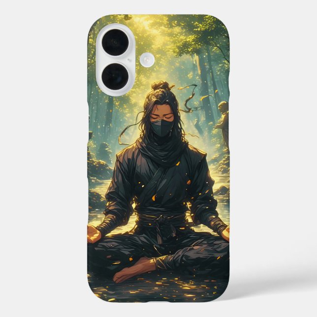 Zen des Schattenkriegers iPhone 16 Hülle (Rückseite)