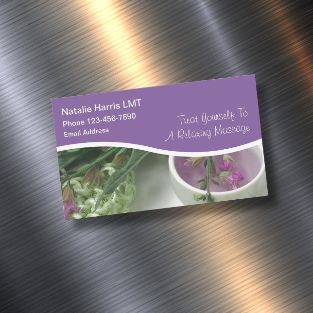 Zen Design, lizenzierter Massagetherapeut Magnetische Visitenkarte (Von Creator hochgeladen)