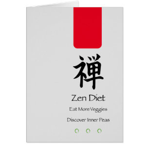 Zen Diät essen mehr Veggies Vertikale Karte
