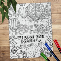 Zen Doodle Art Wirbel Ballons Erwachsene Farben