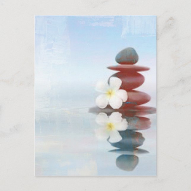 Zen Dreams - Light Blue Design Postkarte (Vorderseite)