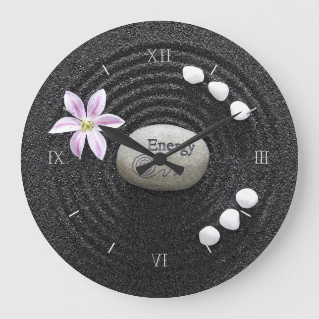 Zen-Energie Große Wanduhr (Vorderseite)