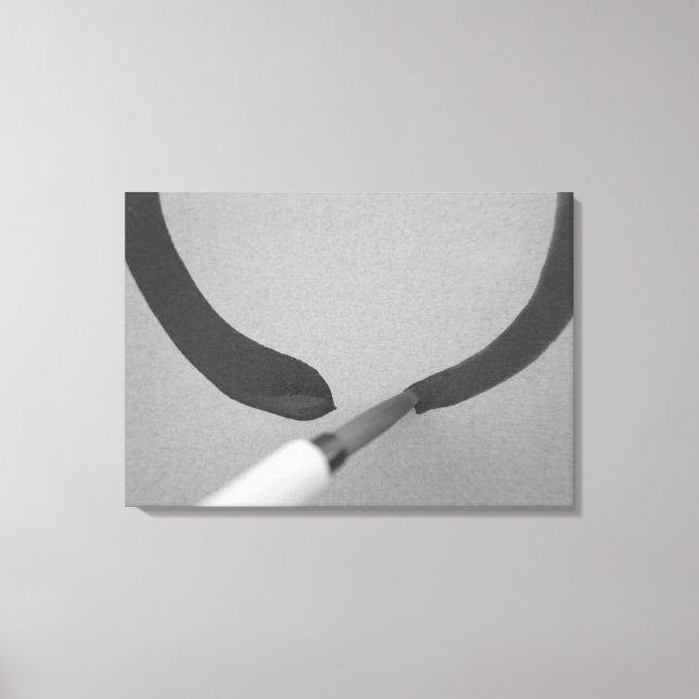 Zen Enso Calligraphy Brush Leinwanddruck (Vorderseite)