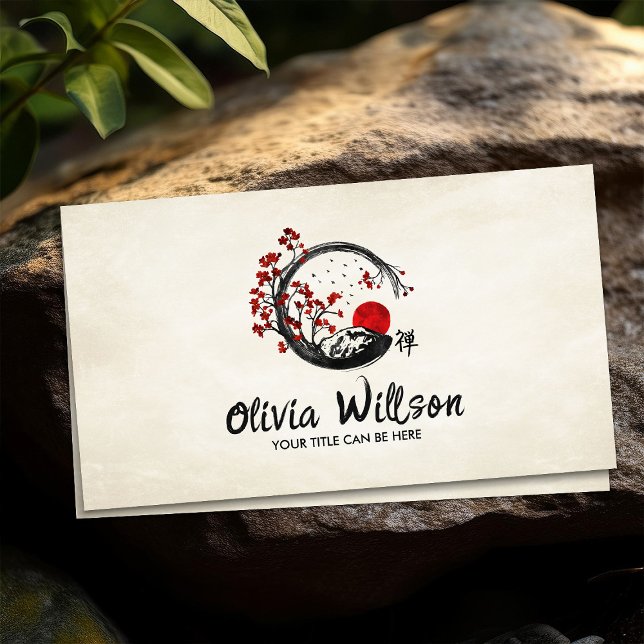 Zen Enso Circle Sakura Visitenkarte (Von Creator hochgeladen)