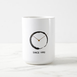Zen Enso Kreis - Minimalistisch Bestickter Wabi-Sa Kaffeetasse
