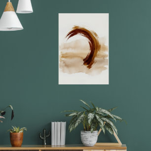 Zen Enso Kreis Pinselstrich Kunst Druck Minimali Poster