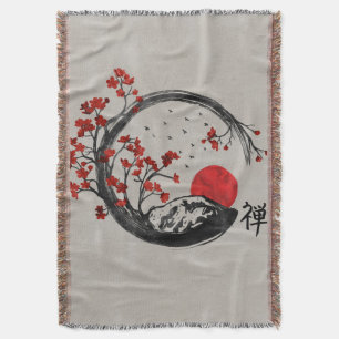 Zen Enso Kreis und Kirschblüte-Niederlassungen Decke