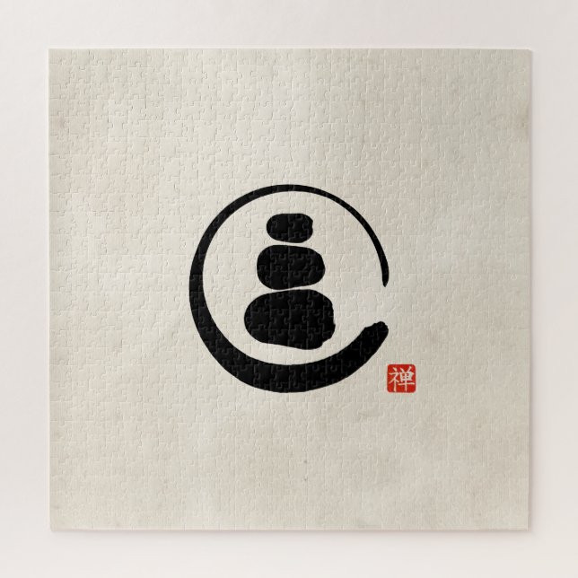 Zen Enzo Circle und Zen Steine (Vertikal)