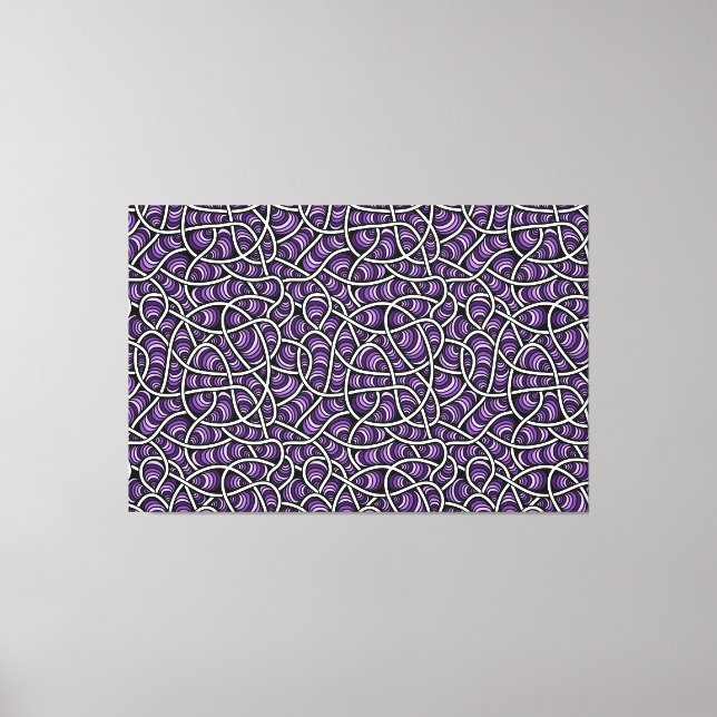 Zen Étiqueté Zen toile Imprimé Violet Abstrait (Recto)