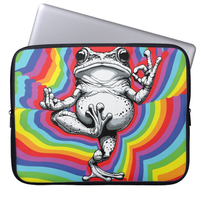 Zen Frog Masterpiece Laptopschutzhülle (Vorderseite)