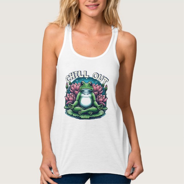 Zen Frog Meditation - Chill Out & Relax Tank Top (Vorderseite)