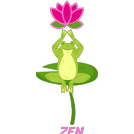 Zen Frog und Lotus Blume T-Shirt