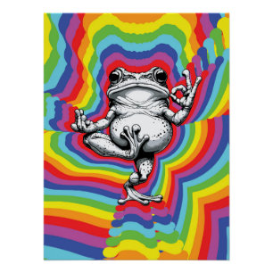 Zen Frosch Meisterwerk Poster