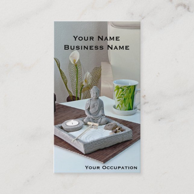 Zen Garden Buddha Visitenkarte (Vorderseite)
