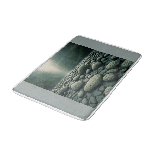 Zen Garden Puddles Bathmat Badematte (Schrägansicht)