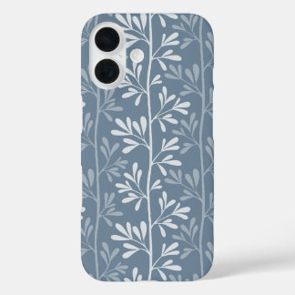 Zen Garden Stems Moderne Botanische Dusty Blue iPhone 16 Hülle