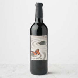 Zen Garden Wine Bottle Labels Set von (6) Weinetikett