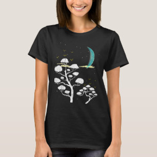 Zen Garening Moon Stars Japanische Kultur Bonsai T T-Shirt