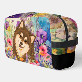 ZEN GARTEN Lapphund Braun - Kulturbeutel Waschbeutel