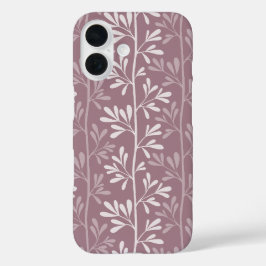 Zen-Garten-Stiele Minimale Botanische Rose Mauve iPhone 16 Hülle