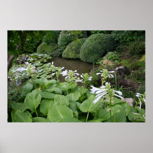 Zen-Gartenplakat mit weißen Grenzen Poster