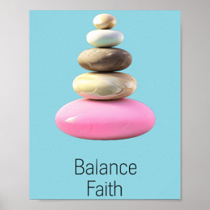 Zen-Gedanken Balance Glaube Poster