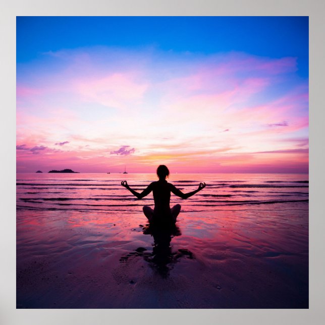 Zen, Gelassenheit, Meditation, Yoga, Frieden, Glüc Poster (Vorne)