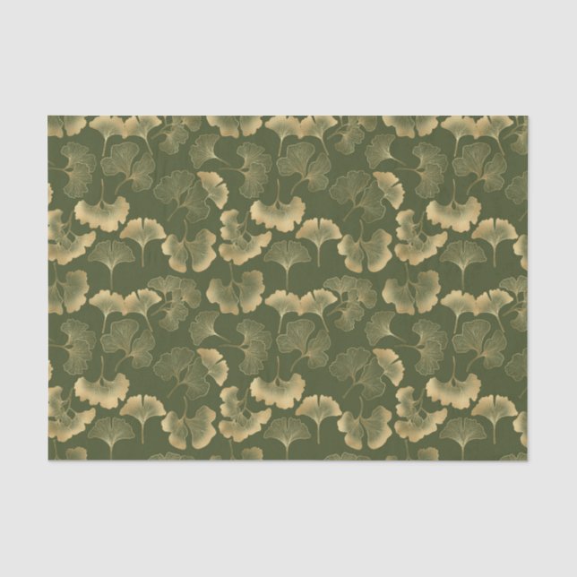 Zen Ginkgo-Blattmuster Seidenpapier (Vorderseite)