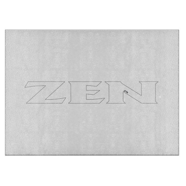 Zen-Glasschneidplatte Schneidebrett (Vorderseite)