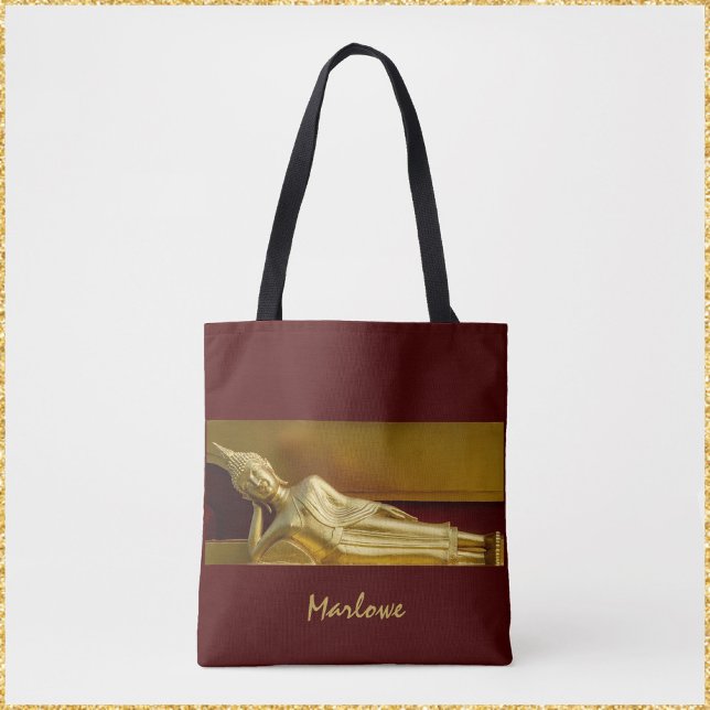 Zen Gold und Dunkle Rote Neukleidung Buddha Tasche (Von Creator hochgeladen)