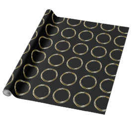 Zen Golden    CircleDas Minimalistische Black Gold Geschenkpapier