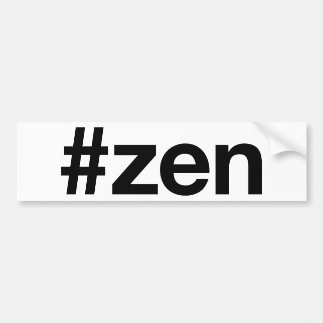 ZEN Hashtag Autoaufkleber (Vorne)