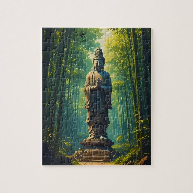 Zen im Bambushain (Vertikal)