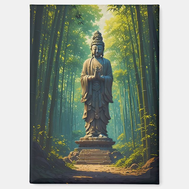 Zen in der Bambusgrove Magnet (Vorderseite)