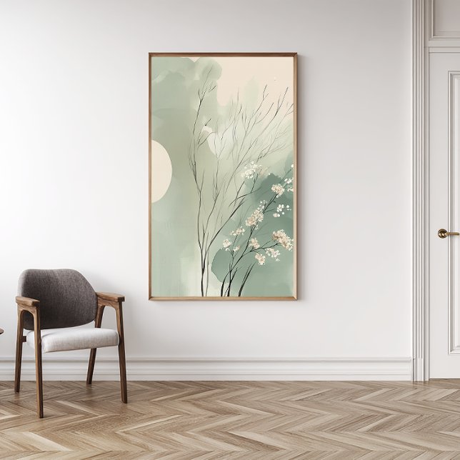 Zen Japandi Botanische Aquarellfarbe Poster (Von Creator hochgeladen)