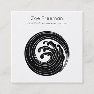 Zen Japanische Welle Minimal Telefonnummerkarte