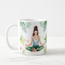Zen-Kaffeetassen mit Yoga-Designs Kaffeetasse