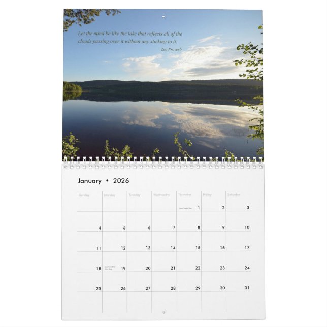 Zen-Kalender 2014 Kalender (Jan 2026)