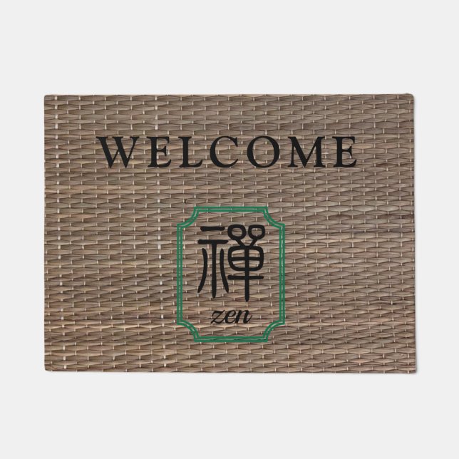 Zen-Kalligraphie auf Täami personalisiert Fußmatte (Vorderseite)